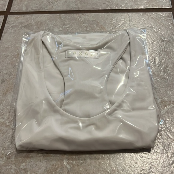 Basal Kingston White Racerback Razor Back Thong Bodysuit - Picture 6 of 8